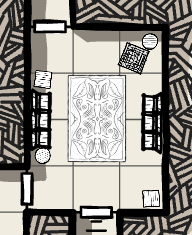 A dungeon room rendered in Dungeon Scrawl