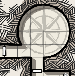 A dungeon room rendered in Dungeon Scrawl